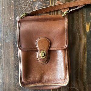Vintage Coach Brown Leather Crossbody Bag